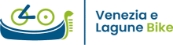 Logo di Venezia e Lagune Bike con bici e gondola stilizzata.